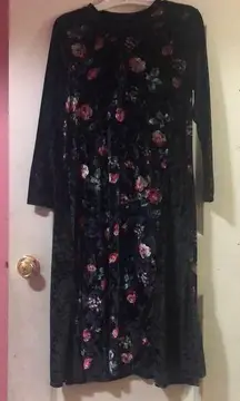 Velvet flowery dress