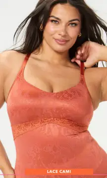 NWT Ruby Ribbon Lace Cami Shaping Camisole Tank Top TerraCotta Size 44