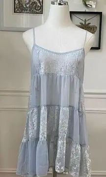 Intimately Free People Pastel Blue Nightie Chemise $109 S