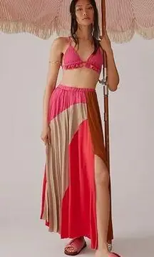 Dolan Left Coast from Anthropologie Colorblocked Maxi Skirt size large