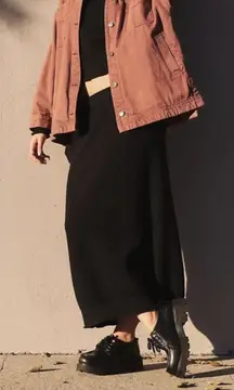 Free People Beach Hailee Sweater Midi Skirt Size XS Black