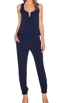 Monrow Revolve Navy Crepe Jumpsuit - Size S