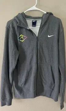 Nike Surf Cup BEST OF THE BEST 2015 Mens Full Zip Up Hoodie Gray SZ Medium - GUC