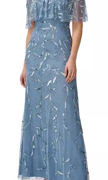 Aidan Mattox -  Embellished Off-the-Shoulder Halter Gown
