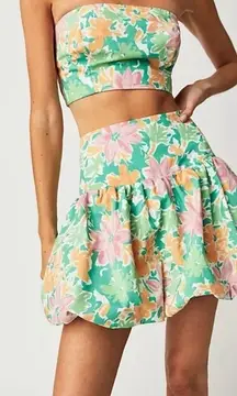 Free People NWT  Lula Bubble Skirt Set - Teal Combo - XL