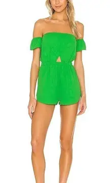 SUPERDOWN aviana off shoulder romper size XS REVOLVE
