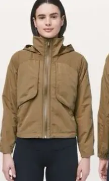 Lululemon Always Effortless Jacket Frontier Brown Size 6