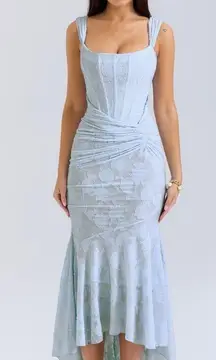 House of CB Cesca Dress (Blue) Like New