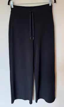 Spanx AirEssentials Wide Leg Pants Womens Medium Black Relaxed Fit Drawstring