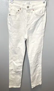 RE/DONE Women's Originals 80s‎ Slim Straight Vintage White Size 25