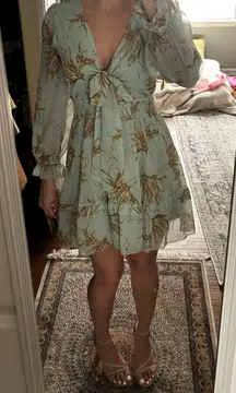 Light blue floral dress