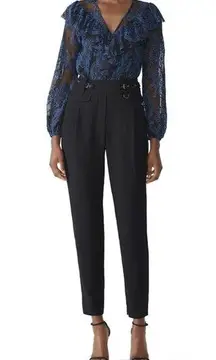 Three Floor Blue & Black Boss Lady Jumpsuit Size 4 US $515