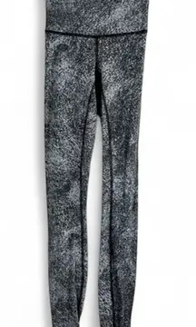 Lululemon Wunder Under Size 2 Tall 32" Inseam Gray Fleck Luon Spray Jacquard
