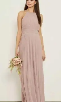 TFNC PLEATED HALTER DRESS