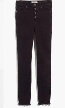 Madewell • 10" High-Rise Skinny Jeans in Berkeley Black: Button-Through Edition