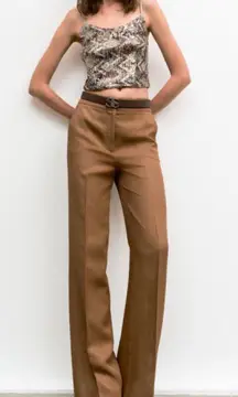 Dark Tan Flare Pants