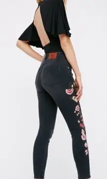 NWT One Teaspoon Embroidered Bird Of Paradise Jeans