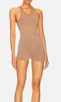 NWT FP Movement FREE PEOPLE Every Single Time Runsie One Piece Brown XS/S