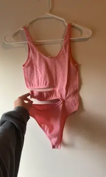 Pink Cutout Bodysuit 