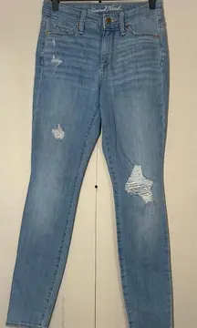 Universal Thread Jeans Women's Size 25 R Distressed High Rise Skinny Blue Denim