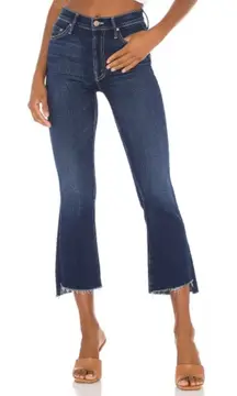 Mother The Insider Crop Step Fray Flare Jeans in Home Movies Size 26