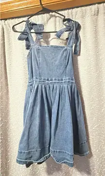 Denim bow tie dress