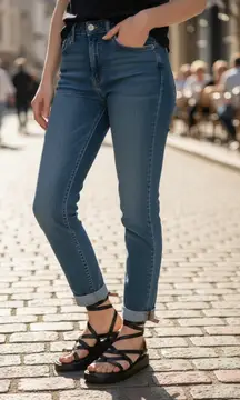 Madewell Sabina Flatform Sandals, black leather, women’s size 6.5