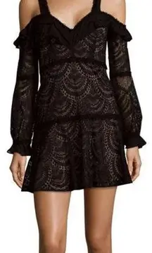 Bridget Black Lace Off The Shoulder Dress