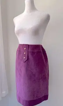 Harvé Benard Vintage Y2K Harve Benard Dark Magenta Velvet Skirt