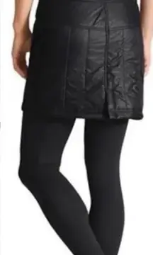 Athleta‎ Toasty Buns Primaloft Quilted Mini Puffer Skirt Black 6