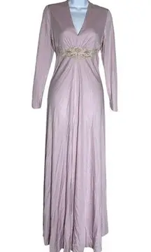 American Vintage Vintage Lilli Diamond Of California Long Sleeve Embroidered Gown