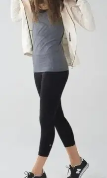 Lululemon Pace Rival Crop Leggings Black Size 8 EUC!!