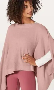 Lululemon Forward Flow Poncho Cashmere Blend Cozy‎ Travel Cape Wrap OS