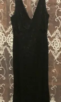 Ever Pretty Black‎ V-Neck Backless Cocktail Gown