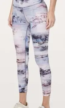 Lululemon Fast & Free 7/8 Tight lI *Nulux 25" in Sunrise Silhouette Multi 