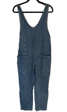 HG Denim High Roller Adjustable Jumpsuit Women's Blue Denim Overalls, Size S