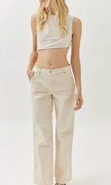 BDG Urban Outfitters Cream Colored Cargo Jeans