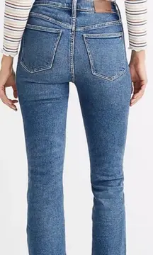 Madewell Cali Demi Boot Crop Jeans Womens 24P Raw Hem High Rise Denim Scandigirl