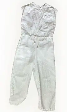 NSF Linen Jumpsuit Womens Size Medium White Wide Leg Lightweight Summer Revolve