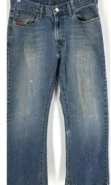 Vintage Guess Jeans Womens Distressed Straight Leg Jeans Blue Denim Size W32 L30