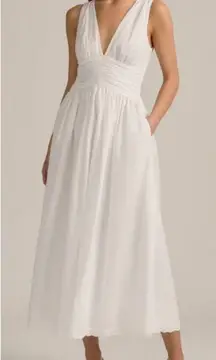 NWOT Favorite Daughter The Eyes Only For You V neck White Maxi Dress sz 12