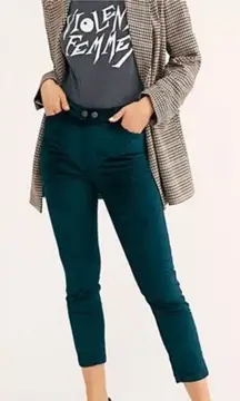Free People We The Free‎ Neptune Green Sweet Jane Skinny Jean Size 28