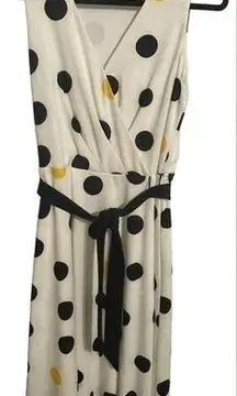 Cato Est 1946 Womens Size Sm White Dress Sleeveless Polka Dot