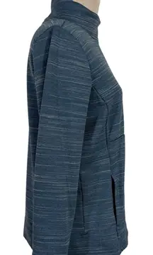 Zelos Women's Mock Neck Striped Long Sleeve Activewear Top Size S Athleisure