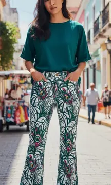 Lilly Pulitzer Palm Beach Fit peacock Feather Prints Pants