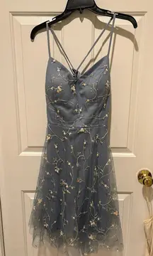 SheIn Blue Floral Dress