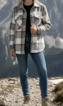 Blank NYC Plaid Shacket Easy Does It