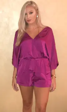 Pink Lulu Silk Romper 