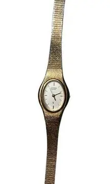 Vintage Citizen CQ Gold Plated Stainless Steel Ladies Cocktail Quartz Watch