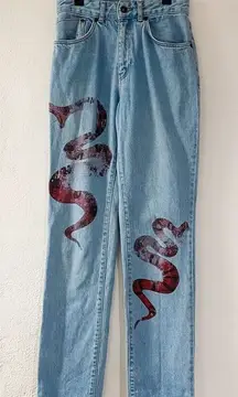 The Ragged Priest Reputation Snake Mom Jeans Size 26